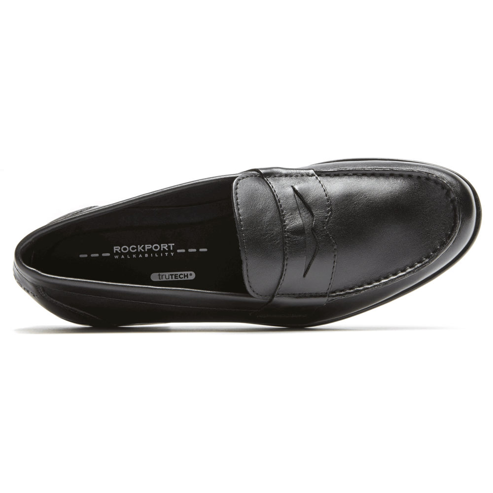 Rockport Mens Loafers Black - Classic Penny - UK 419-WPCBNS